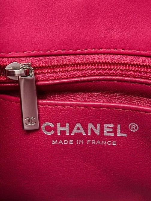 Chanel Pink Quilted Patent Leather Classic Square Mini Flap Bag - 9