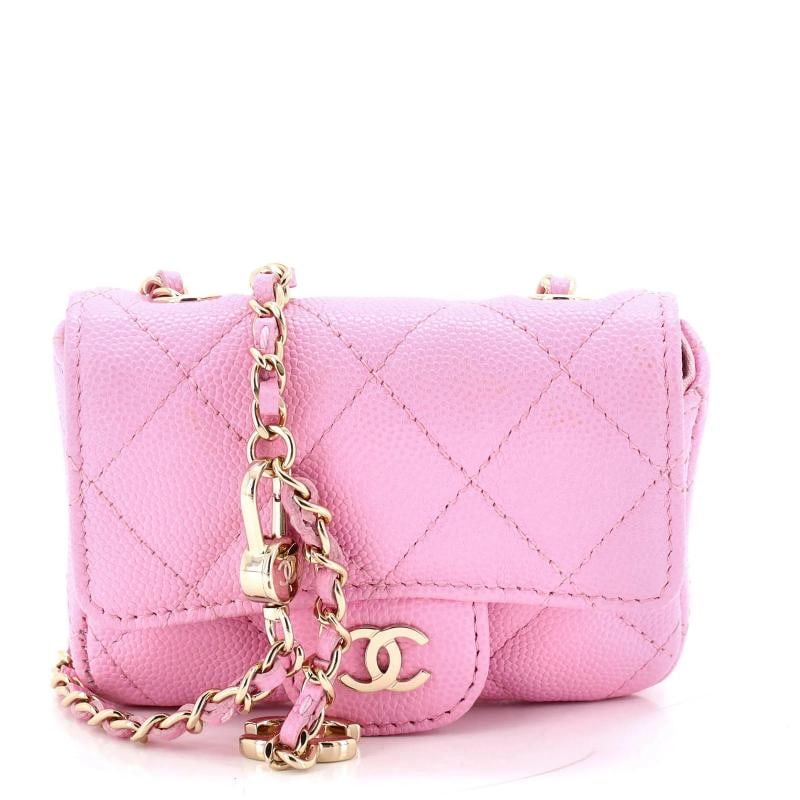 Chanel Classic Flap Chain Belt Bag Quilted Caviar Mini (1 of 5)