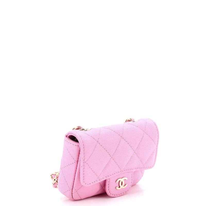 Chanel Classic Flap Chain Belt Bag Quilted Caviar Mini - 2
