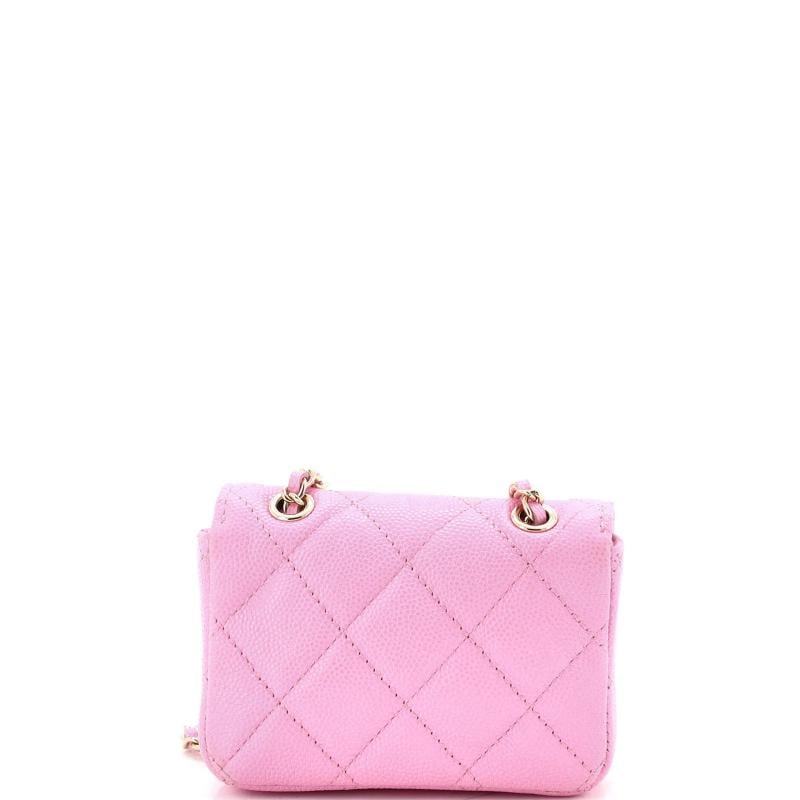 Chanel Classic Flap Chain Belt Bag Quilted Caviar Mini - 3