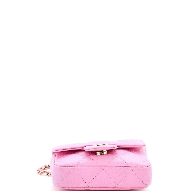 Chanel Classic Flap Chain Belt Bag Quilted Caviar Mini - 4