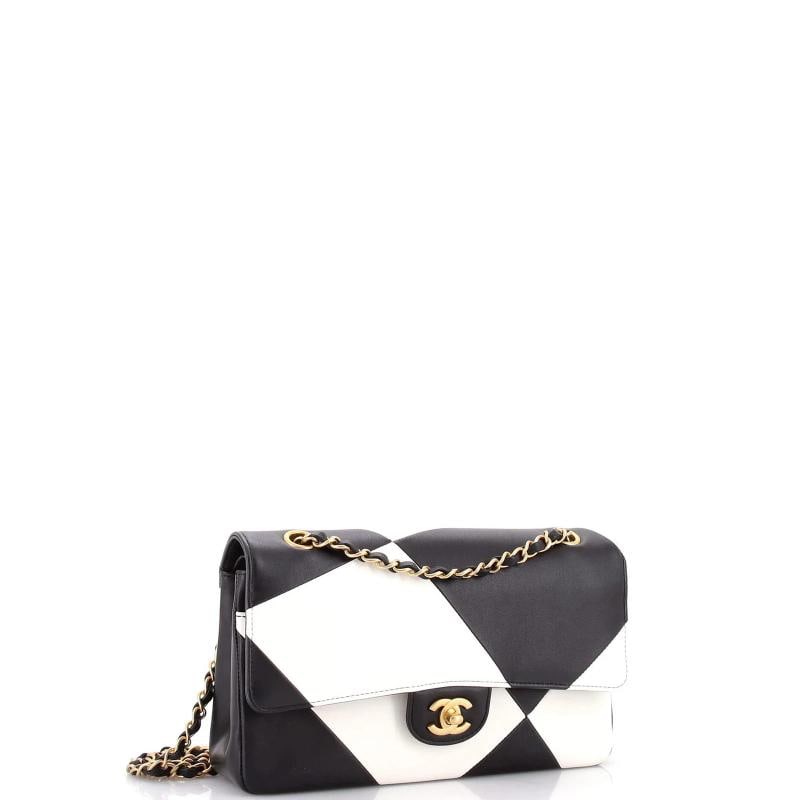 Chanel Classic Double Flap Bag Geometric Patchwork Lambskin Medium - 2