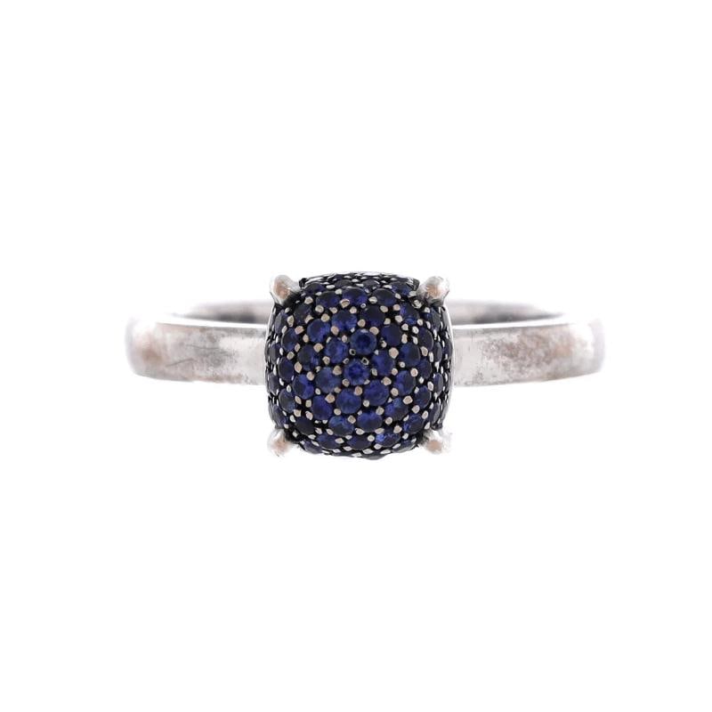 Tiffany & Co. Paloma Picasso Sugar Stacks Ring 18K White Gold with Sapphires 7mm: Measurements: Size: 5, Width: 2.35 mm . Condition: Pre-owned - Good,Brand: Tiffany & Co.,Main Stone: Sapphire, Blue,Metal: 18K White Gold,Metal Purity: 18K,Ring Size: 5,Type: Ring,Color: White