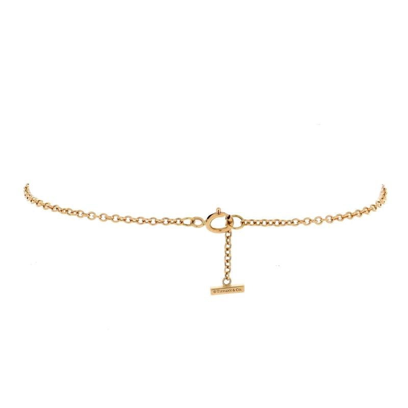 Tiffany & Co. T Smile Chain Bracelet 18K Yellow Gold with Diamonds Medium - 3