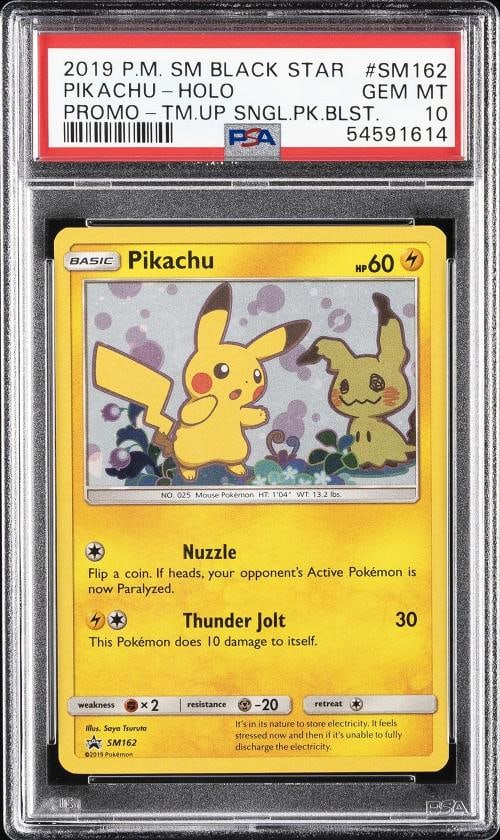 2019 POKEMON SM BLACK STAR PROMO #SM162 PIKACHU-HOLO PSA 10 (1 of 2)