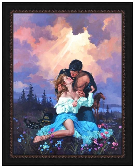 Robert Maguire Original Signed Acrylic Painting On Canvas Portrait Framed Art: measuring approximately 30Ã¢â‚¬Â x 22Ã¢â‚¬Â and 36Ã¢â‚¬Â x