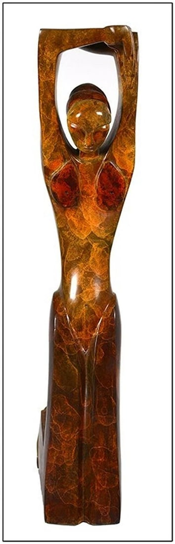 Donald Riggs Original Bronze Sculpture Tranquility Female Figurative Signed Art - 2