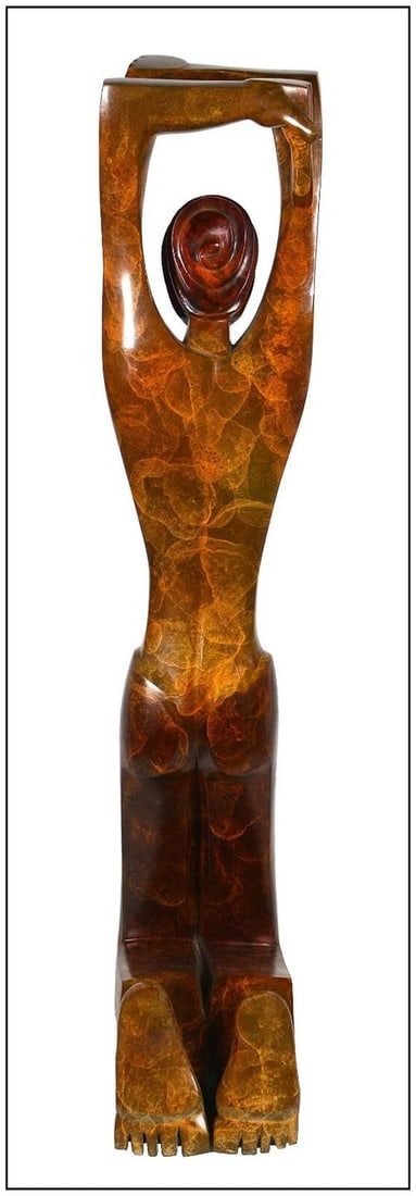 Donald Riggs Original Bronze Sculpture Tranquility Female Figurative Signed Art - 3
