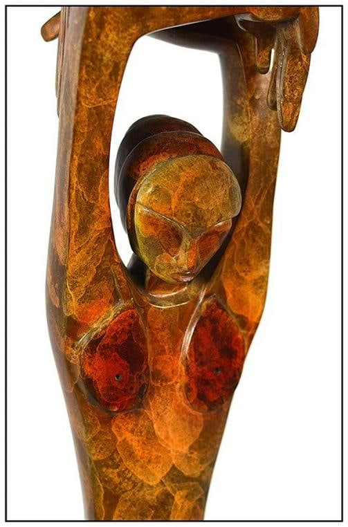 Donald Riggs Original Bronze Sculpture Tranquility Female Figurative Signed Art - 4