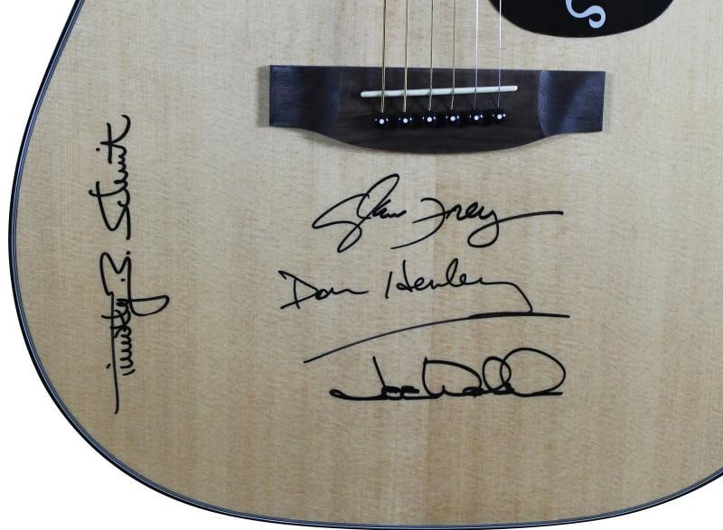The Eagles (4) Henley, Frey, Walsh & Schmit Signed Takamine Acoustic Guitar JSA - 2