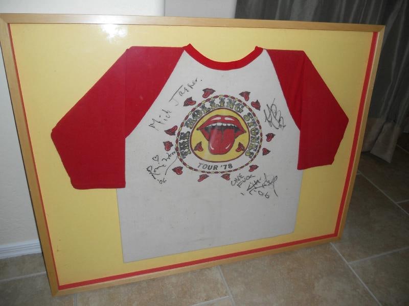 The Rolling Stones: Mick Jagger: Keith Richards, Charlie Watts & Ronnie Wood Signed Vintgae Tour ... (1 of 9)