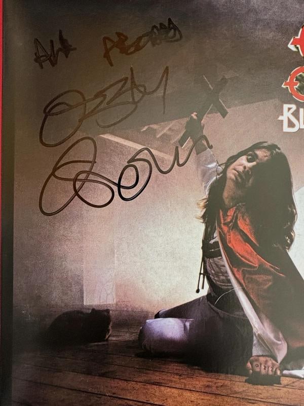 OZZY OSBOURNE Signed BLIZZARD OF OZ Inscription Vinyl LP Record PSA COA SABBATH - 3