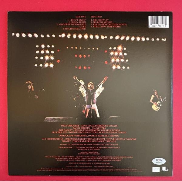 OZZY OSBOURNE Signed BLIZZARD OF OZ Inscription Vinyl LP Record PSA COA SABBATH - 4
