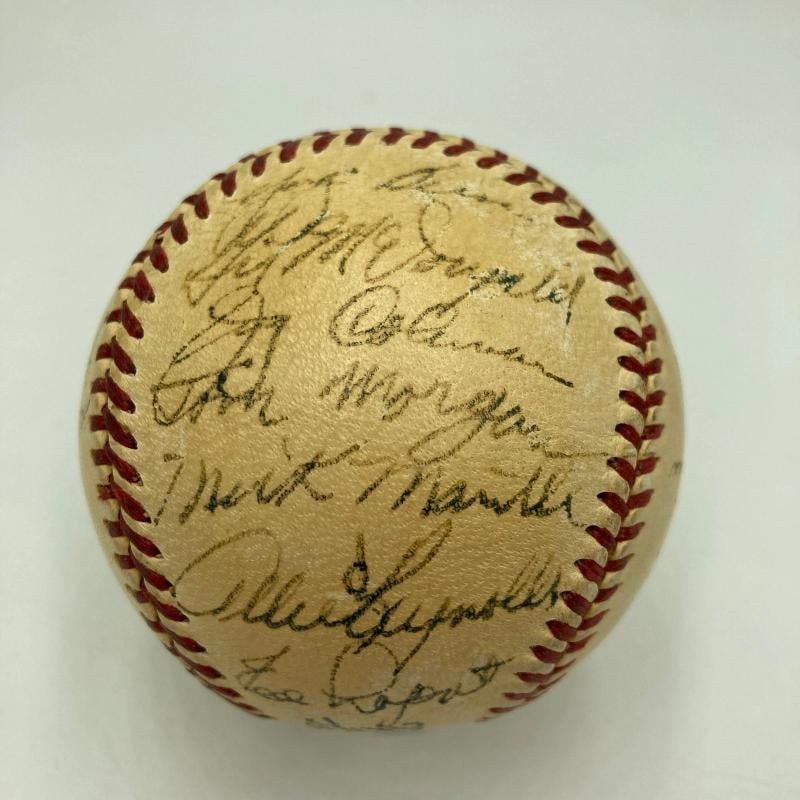 1951 Yankees World Series Champs Team Signed Baseball Mickey Mantle Rookie PSA (1 of 11)