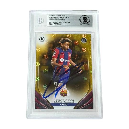 Lamine Yamal Signed 2023-24 Topps UCC Rookie Card Starball Variations Ã¢â‚¬ (1 of 2)