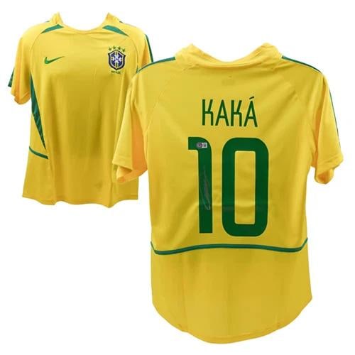 Ricardo Kaka Signed Brazil FC Home Soccer Jersey #10 with Beckett Witness: Player: Ricardo Kaka,Sport: Soccer,Signed: Yes,Autograph Authentication: Beckett Authentication Services (BAS),Product: Jersey,Team: Brazil FC,Country of Origin: Brazil