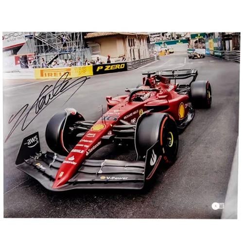 Charles Leclerc Signed Formula 1 Racing Print Size 16Ã¢â‚¬Â³ x 2: Player: Sergio Perez,Sport: Racing-Formula 1,Signed: Yes,Autograph Authentication: Beckett Authentication Services (BAS),Product: Photo,Country of Origin: United States