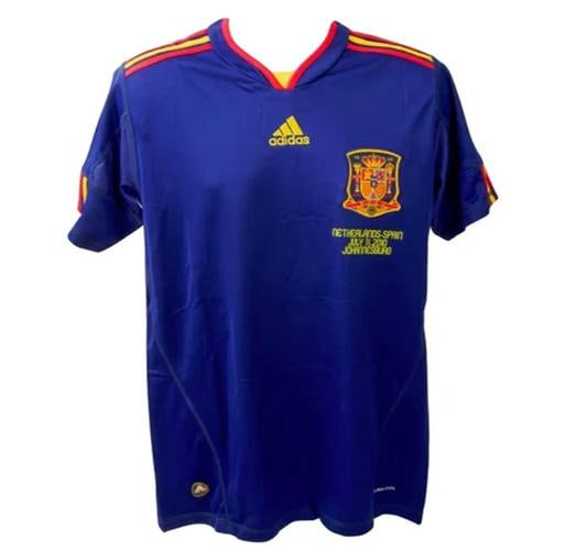 David Villa Signed Spain 2010 World Cup Final Soccer Jersey #7 with Beckett COA - 4
