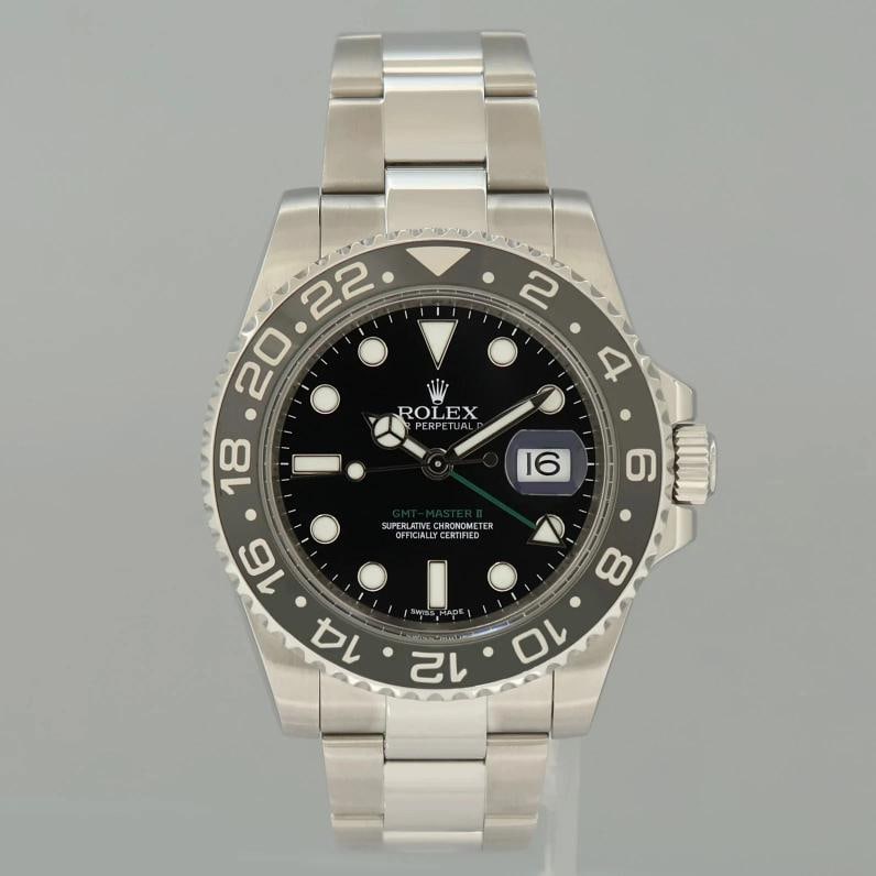 2015 MINT Rolex 116710LN GMT Master II Steel Ceramic Black 40mm Watch Box - 2