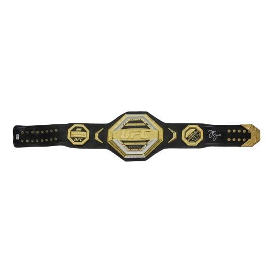 Jon Jones Signed Replica Full Size UFC Championship Belt with Beckett Witness: Sport: Mixed Martial Arts (MMA),League: UFC,Player: Jon Jones,Signed: Yes,Original/Reprint: Original,Autograph Authentication: Beckett Authentication Services (BAS),Product: Belt,Country of Origin: Un