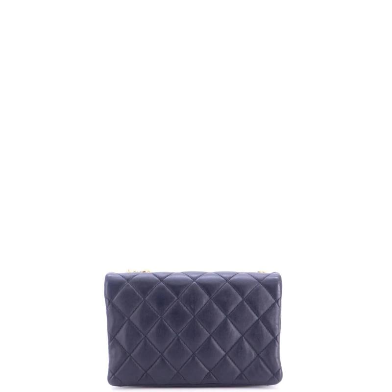 Chanel All Slide Long Flap Bag Quilted Lambskin Small - 3