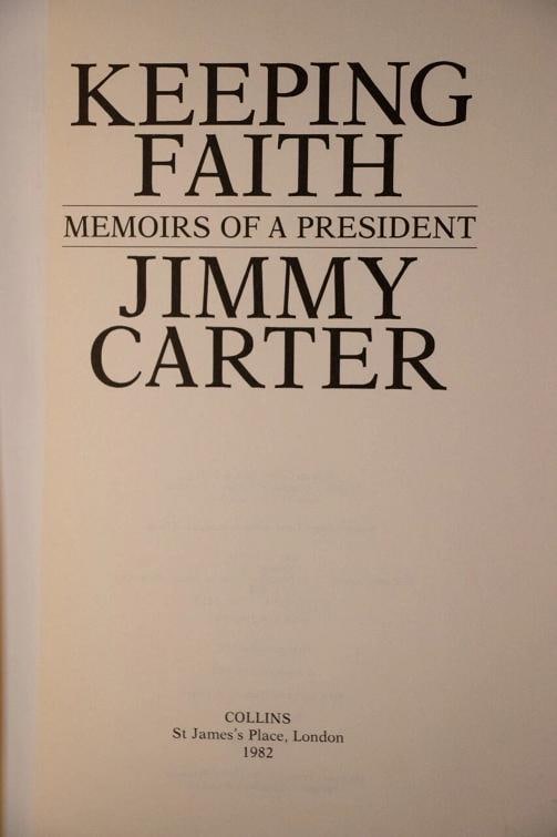 Jimmy Carter / Keeping Faith Memoirs of a President Signed 1st Edition 1982 - 6