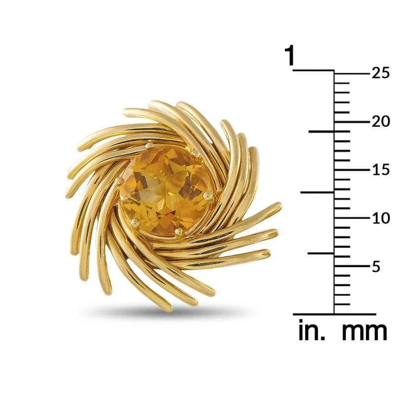 Tiffany & Co. Schlumberger 18K Yellow Gold Citrine Pinwheel Earrings - 5