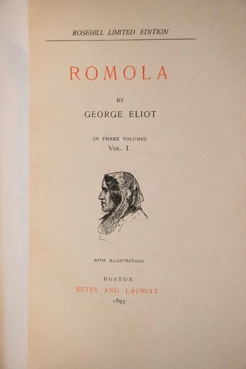 Rosehill Limited Edition Works of George Eliot / 1893 - 6