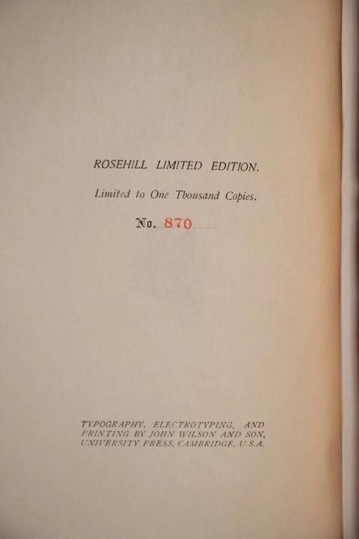Rosehill Limited Edition Works of George Eliot / 1893 - 7