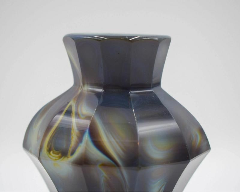 Antique Lithyalin Egerman Facet Vase, Circa 1900 - 3