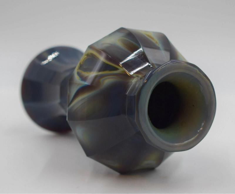 Antique Lithyalin Egerman Facet Vase, Circa 1900 - 4
