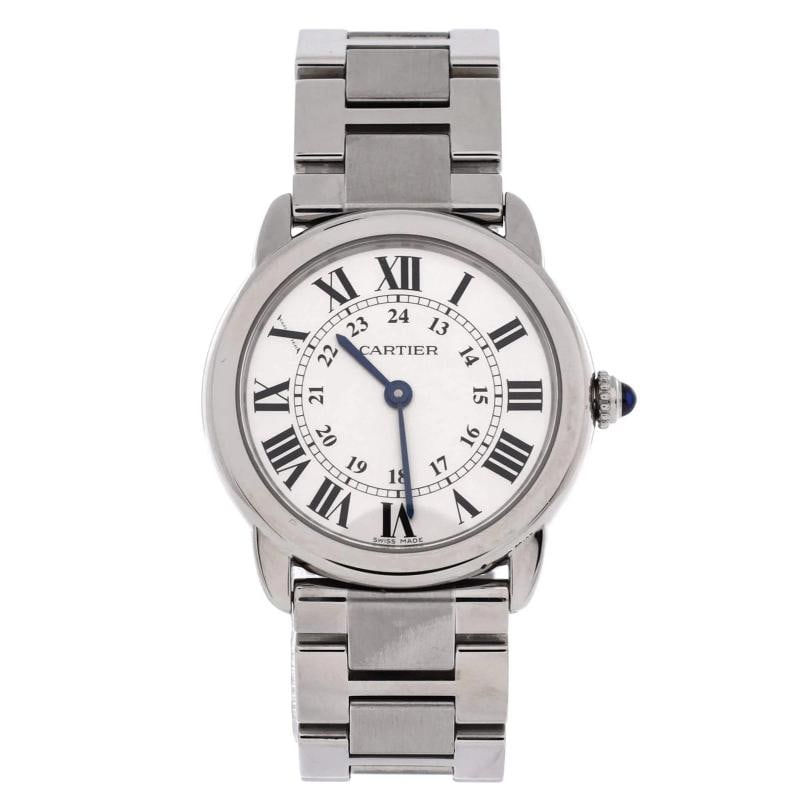 Cartier Ronde Solo de Cartier Quartz Watch Stainless Steel 29: Condition: Pre-owned - Good,Brand: Cartier,Department: Women,Type: Watch,Style: W, A, T, C, H,Movement: Quartz,Band Color: Silver,Band Material: Stainless Steel,Case Material: Stainless Steel