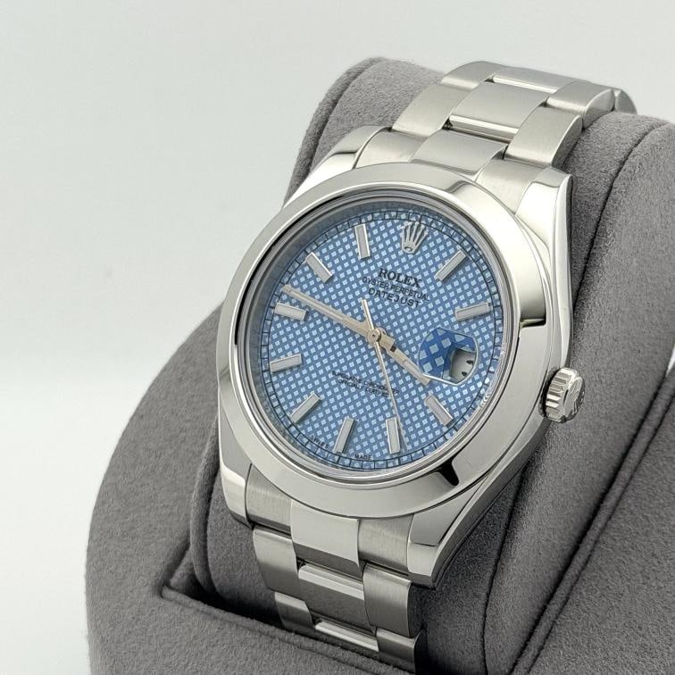 Rolex Datejust II 116300 41mm Blue Motif Dial Stainless Steel - 4