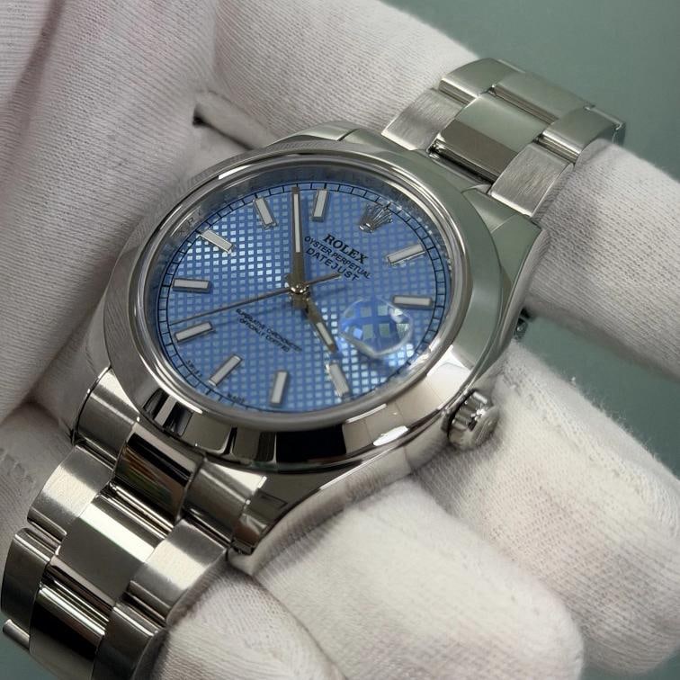Rolex Datejust II 116300 41mm Blue Motif Dial Stainless Steel - 6