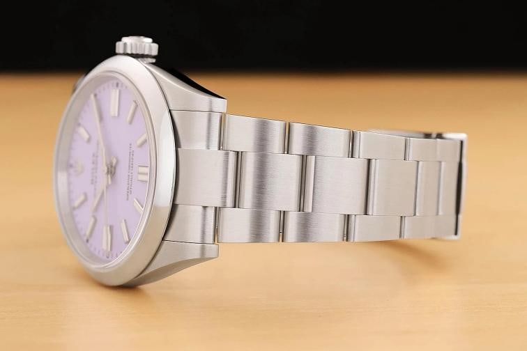 2026 CARD ROLEX OYSTER PERPETUAL 41MM 134300 LAVENDER STEEL OYSTER BAND WATCH - 4
