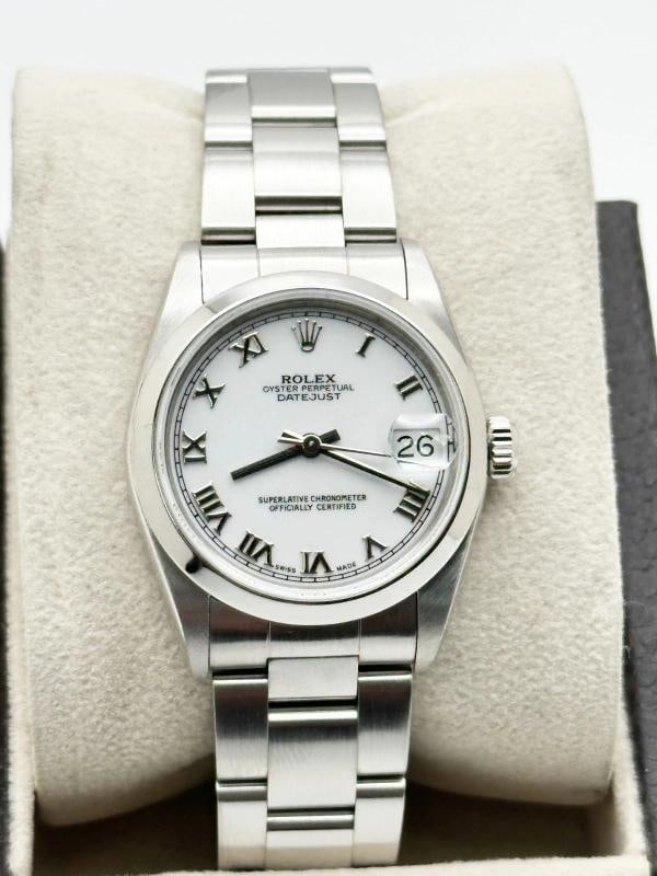 Rolex Datejust Midsize 68240 31mm White Roman Dial Stainless Steel - 2