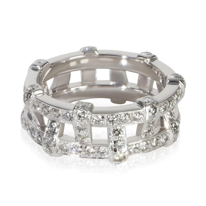 Tiffany & Co. Platinum Diamond Weave Ring - 3