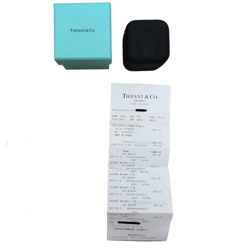 Tiffany & Co. Platinum Diamond Weave Ring - 5