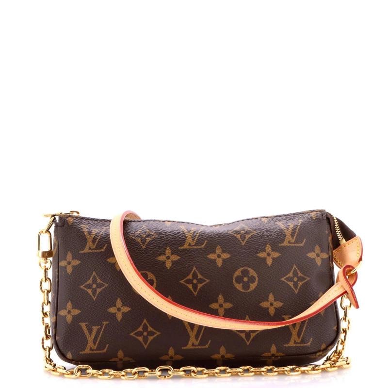 Louis Vuitton Pochette Accessoires NM Monogram Canvas: Condition: Pre-owned - Good,Brand: Louis Vuitton,Exterior Material: Canvas Coated,Style: Clutches,Exterior Color: Brown,Department: Women,Size: Unknown,Accessories: Chain Strap, Dust Bag, With Strap