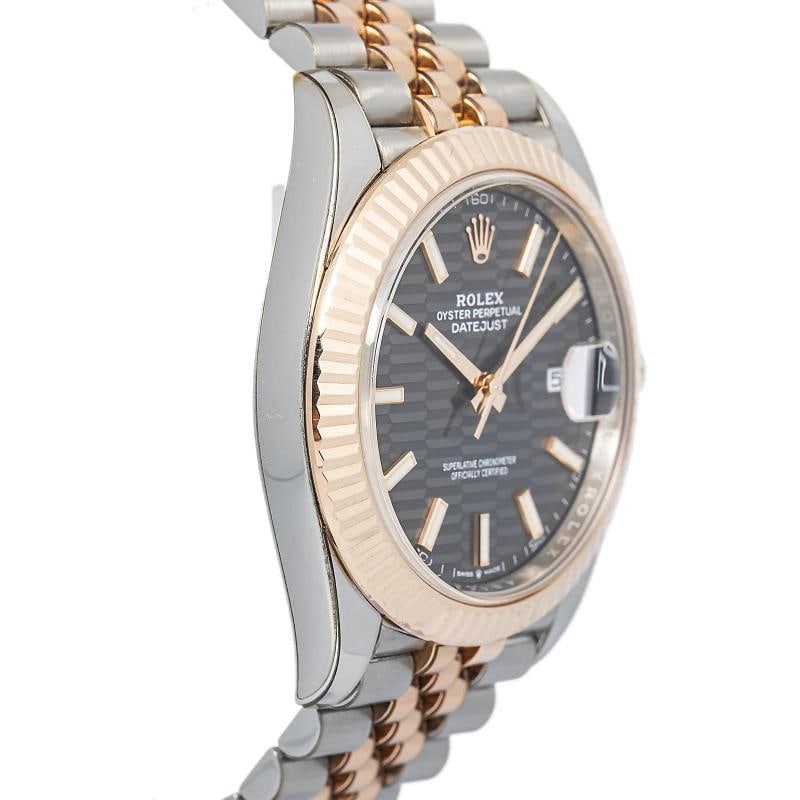 Rolex Datejust 126331 Jubilee 18k RG Two Tone Slate Motif Dial Auto Men's 41mm - 4