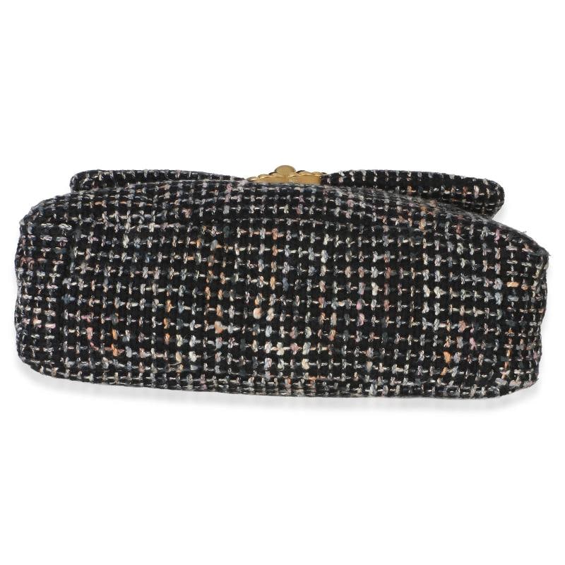 Chanel Black Multicolor Tweed Quilted Medium Chanel 19 Flap Bag - 9