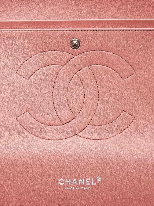Chanel Bronze Striated Quilted Patent Leather Classic Maxi Double Flap Bag - 9