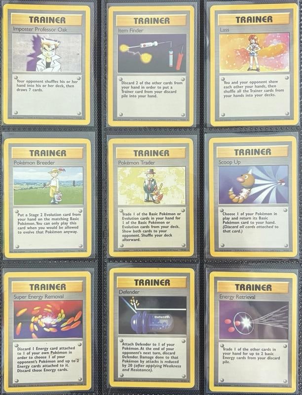 Pokemon 100% Complete Master Base Set 102/102 WOTC Vintage 1999 w Charizard Holo - 9