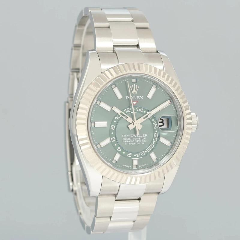 2025 NEW PAPERS Rolex 336934 Sky-Dweller Steel Green Oyster Fluted 42mm Watch - 3