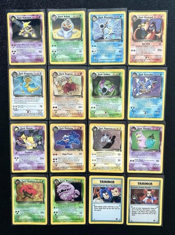 Complete Team Rocket Master Set 83/82 Vintage WoTC Pokemon Cards HOLO Charizard: Condition: Used: An item that has been used previously. ,Character: Charizard,Attribute/MTG:Color: Dark,Year Manufactured: 2000,Features: Unlimited,Finish: Holo,Card Size: Standard,Set: Team
