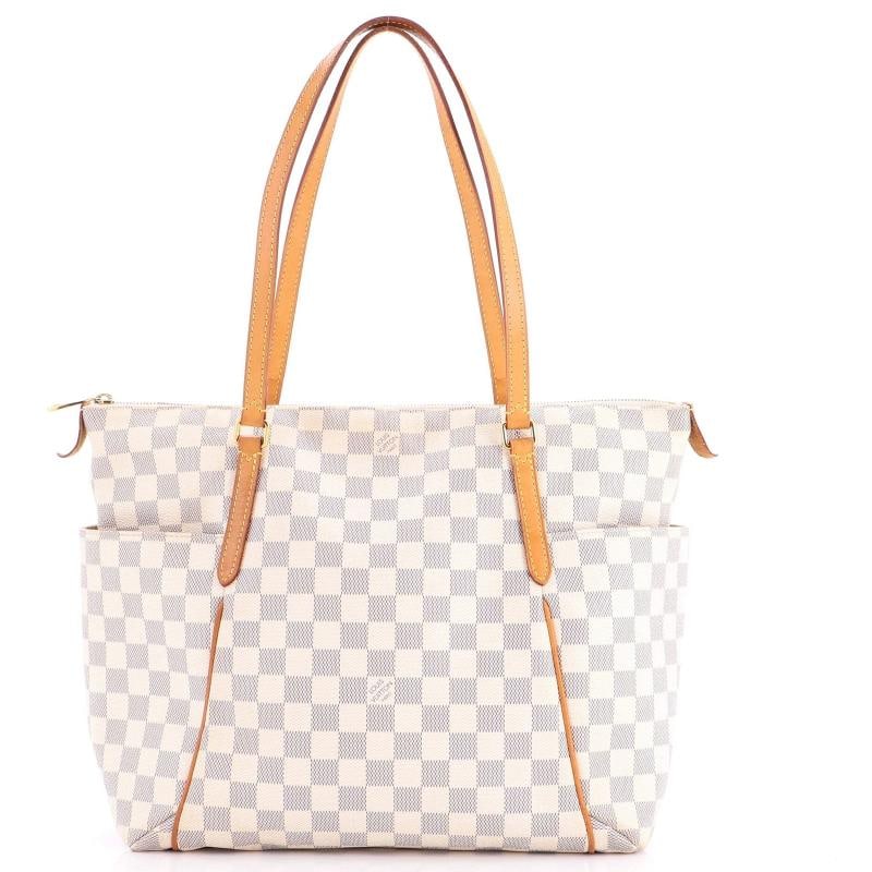 Louis Vuitton Totally Handbag Damier GM: Condition: Pre-owned - Fair,Brand: Louis Vuitton,Exterior Material: Canvas Coated,Style: Shoulder Bags,Exterior Color: White,Department: Women,Size: Gm