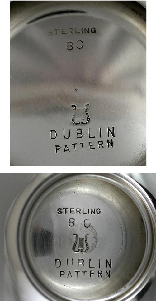 1950s 3p Worden-Munnis Co Sterling Dublin Pat Tea Set - 5
