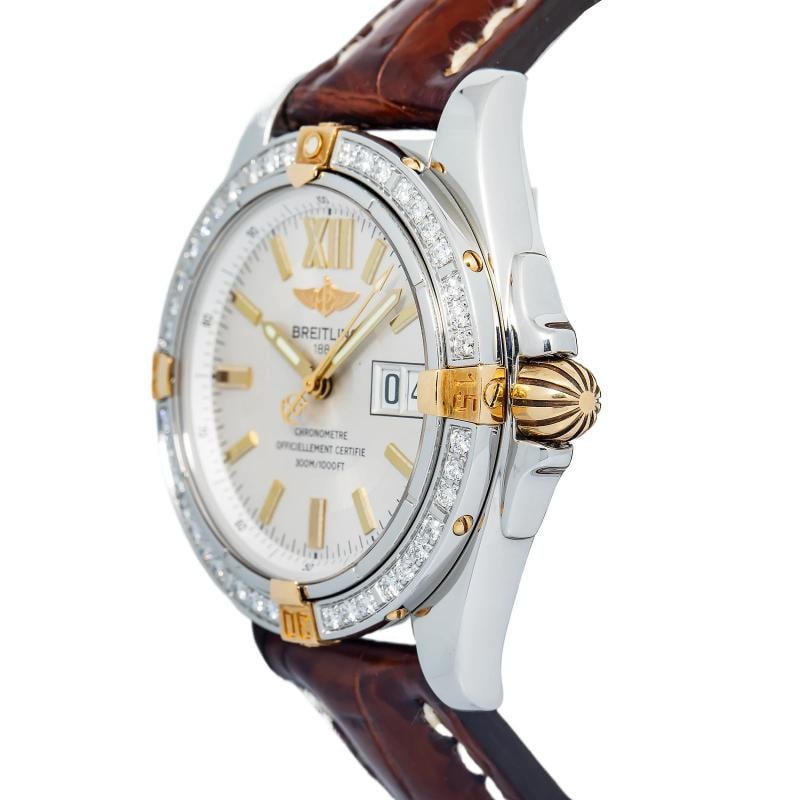 Breitling Cockpit B49350 Automatic SS Diamond Bezel Silver Dial Men's Watch 41mm - 3