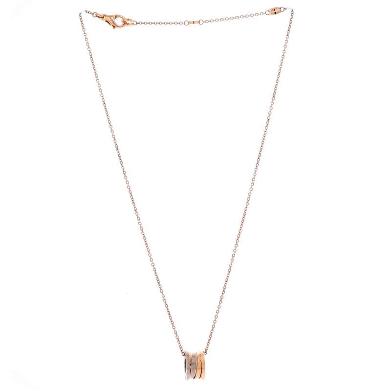 Bvlgari B.Zero1 Pendant Necklace 18K Rose Gold and 18K White Gold - 2