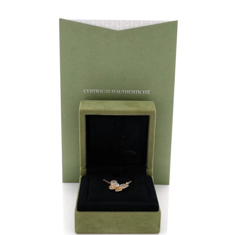 Van Cleef & Arpels Two Butterfly Pendant Necklace 18K Yellow Gold with Diamonds - 2